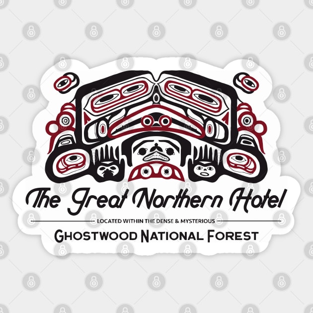 The Great Northern Hotel Mural FanArt Tribute Sticker by darklordpug